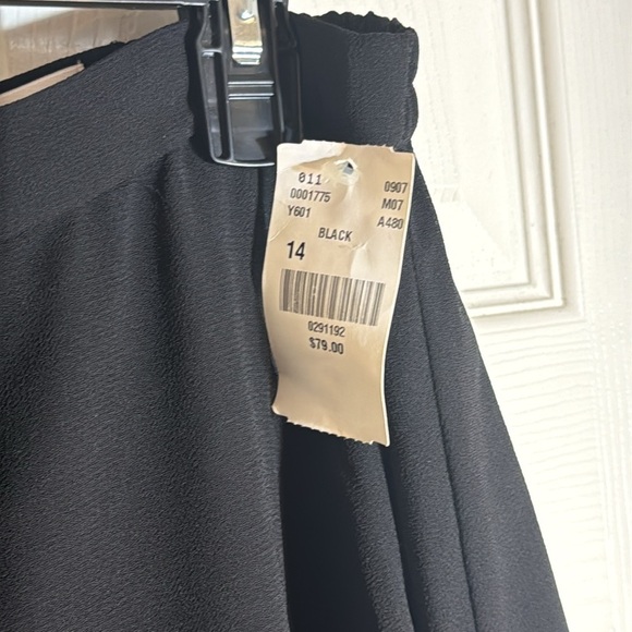 Draper’s and Damon’s Black‎ with Sheer Overlay Tea-Length A-Line Georgette Skirt - Picture 4 of 8